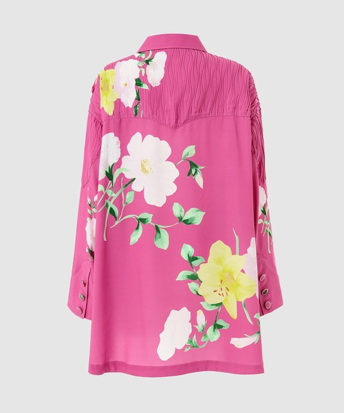 BELPER（ベルパー）の「FLOWER SHIRT JACKET（シャツ/ブラウス・レディース・ピンク/イエロー・FREE）」の3枚目の写真