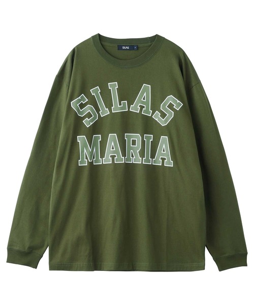 SILAS(サイラス)の「COLLEGE LOGO LS TEE サイラスカレッジロゴロンT(Tシャツ/カットソー・メンズ・ネイビー/ホワイト/ブラック/オリーブ・MEDIUM/X-LARGE/LARGE)」の3枚目の写真