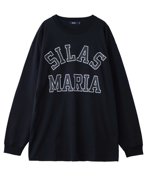 SILAS(サイラス)の「COLLEGE LOGO LS TEE サイラスカレッジロゴロンT(Tシャツ/カットソー・メンズ・ネイビー/ホワイト/ブラック/オリーブ・MEDIUM/X-LARGE/LARGE)」の2枚目の写真