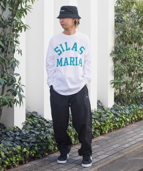 SILAS(サイラス)の「COLLEGE LOGO LS TEE サイラスカレッジロゴロンT(Tシャツ/カットソー・メンズ・ネイビー/ホワイト/ブラック/オリーブ・MEDIUM/X-LARGE/LARGE)」の17枚目の写真