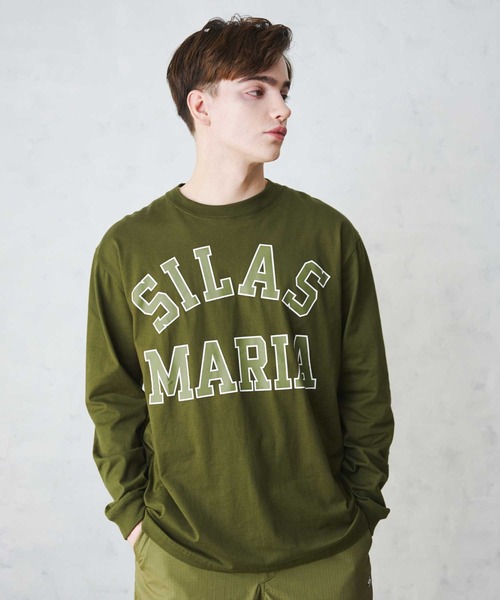 SILAS(サイラス)の「COLLEGE LOGO LS TEE サイラスカレッジロゴロンT(Tシャツ/カットソー・メンズ・ネイビー/ホワイト/ブラック/オリーブ・MEDIUM/X-LARGE/LARGE)」の14枚目の写真
