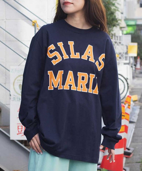 SILAS(サイラス)の「COLLEGE LOGO LS TEE サイラスカレッジロゴロンT(Tシャツ/カットソー・メンズ・ネイビー/ホワイト/ブラック/オリーブ・MEDIUM/X-LARGE/LARGE)」の21枚目の写真
