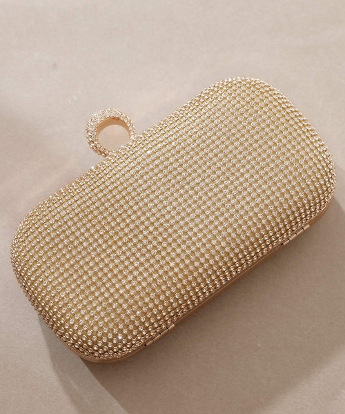 PourVous（プールヴー）の「ビジューパーティーバッグ 結婚式 同窓会 オケージョン お呼ばれ（クラッチバッグ・レディース・シルバー/ゴールド・FREE）」の2枚目の写真