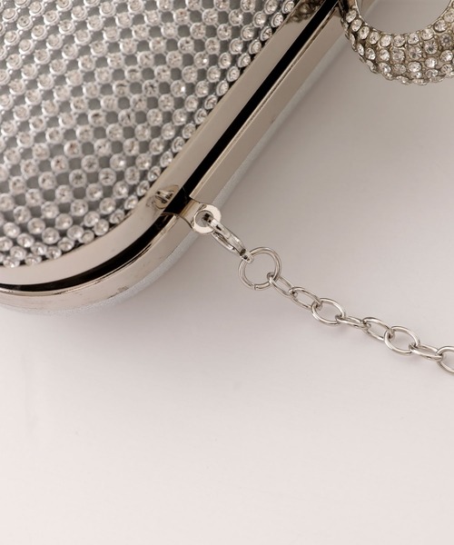 PourVous（プールヴー）の「ビジューパーティーバッグ 結婚式 同窓会 オケージョン お呼ばれ（クラッチバッグ・レディース・シルバー/ゴールド・FREE）」の6枚目の写真