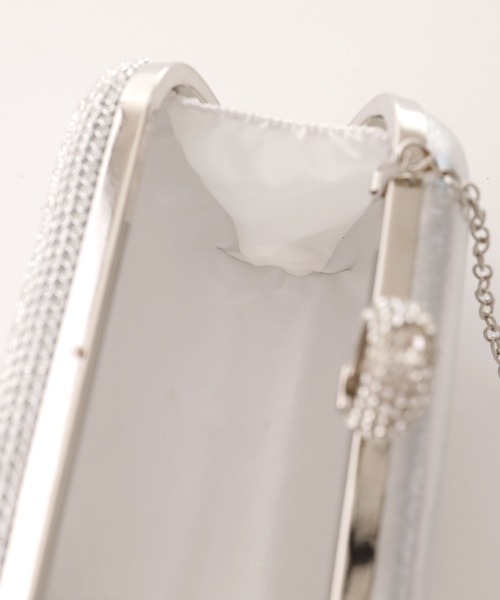 PourVous（プールヴー）の「ビジューパーティーバッグ 結婚式 同窓会 オケージョン お呼ばれ（クラッチバッグ・レディース・シルバー/ゴールド・FREE）」の10枚目の写真