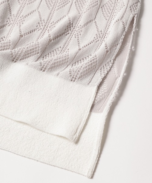 mintdesigns(ミントデザインズ)の「LACE KNIT / レースニット(ニット/セーター・レディース・ホワイト/ネイビー/サックスブルー・2)」の11枚目の写真