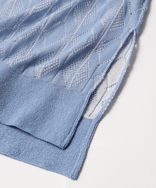 mintdesigns(ミントデザインズ)の「LACE KNIT / レースニット(ニット/セーター・レディース・ホワイト/ネイビー/サックスブルー・2)」の10枚目の写真