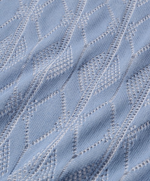 mintdesigns(ミントデザインズ)の「LACE KNIT / レースニット(ニット/セーター・レディース・ホワイト/ネイビー/サックスブルー・2)」の9枚目の写真