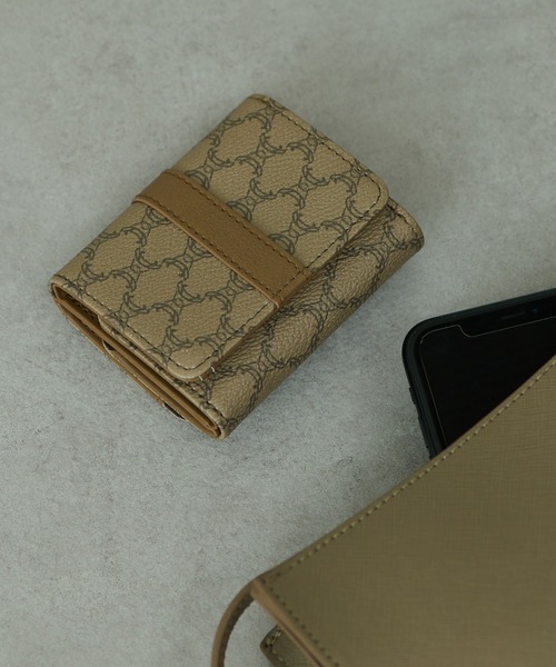 COLONY 2139(コロニートゥーワンスリーナイン)の「モノグラムミニ財布(財布・レディース・ベージュ/ブラウン/アイボリー・FREE)」の3枚目の写真