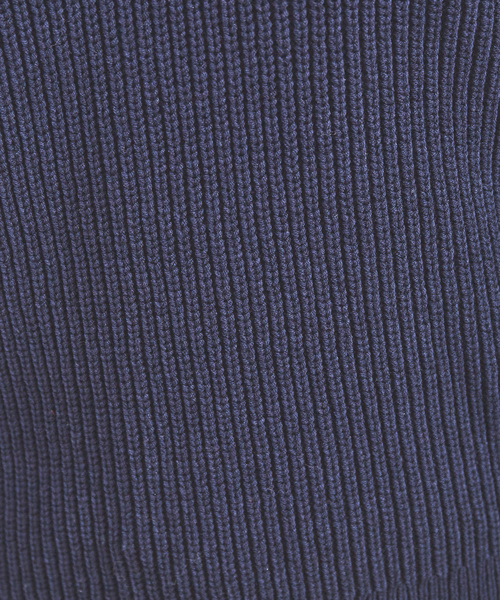 Rouge vif Anna(ルージュヴィフアンナ)の「片畦ハイバルフォルムニット(ニット/セーター・レディース・ネイビー/アイボリー/レモンイエロー・フリー)」の12枚目の写真