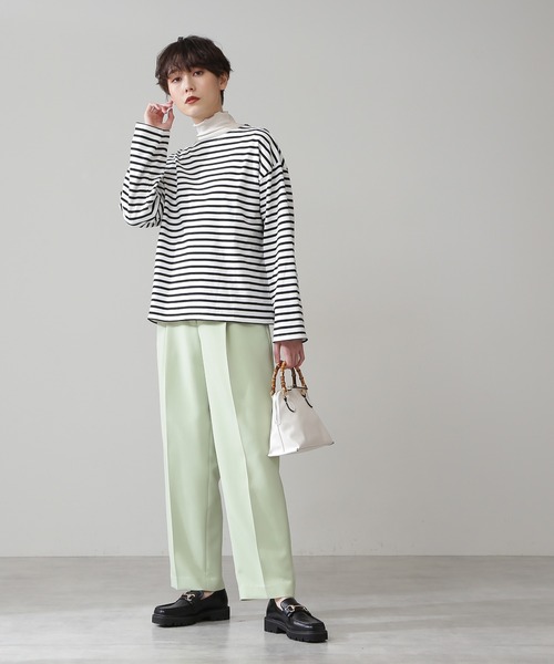 N.(N. Natural Beauty Basic)(エヌエヌナチュラルビューティーベーシック)の「◆バスクボーダーカットソー(Tシャツ/カットソー・レディース・ブラック系その他/イエロー系その他/ピンク系その他・MEDIUM)」の10枚目の写真