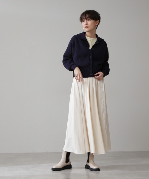N.(N. Natural Beauty Basic)(エヌエヌナチュラルビューティーベーシック)の「◆バスクボーダーカットソー(Tシャツ/カットソー・レディース・ブラック系その他/イエロー系その他/ピンク系その他・MEDIUM)」の13枚目の写真