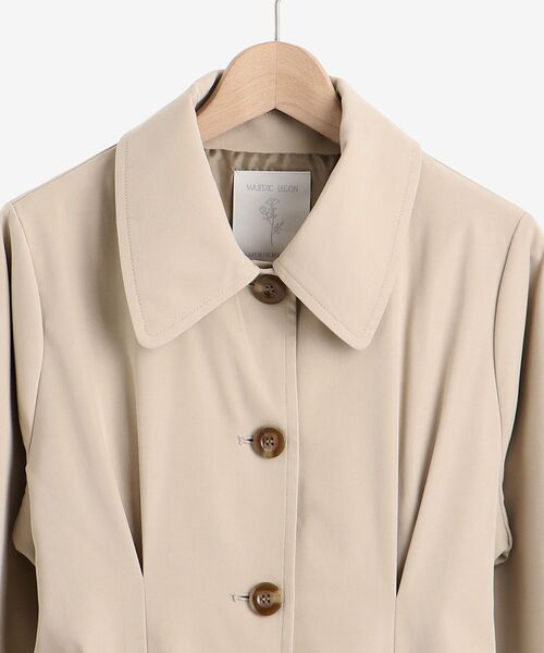 MAJESTIC LEGON(マジェスティックレゴン)の「スタイルアップステンカラーコート(ステンカラーコート・レディース・ブラック/ベージュ/アイボリー/ピンク・SMALL/MEDIUM)」の22枚目の写真
