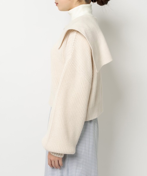 OLIVE des OLIVE（オリーブデオリーブ）の「セーラーカラーニット（ニット/セーター・レディース・ネイビー/オフホワイト/サックスブルー/アイボリー・FREE）」の22枚目の写真