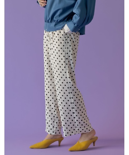 Re:EDIT(リエディ)の「ドット柄ストレートパンツ(その他パンツ・レディース・ブラック/ホワイト・LARGE/MEDIUM/SHORT)」の11枚目の写真
