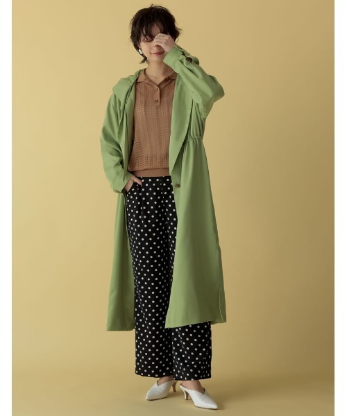 Re:EDIT(リエディ)の「ドット柄ストレートパンツ(その他パンツ・レディース・ブラック/ホワイト・LARGE/MEDIUM/SHORT)」の6枚目の写真