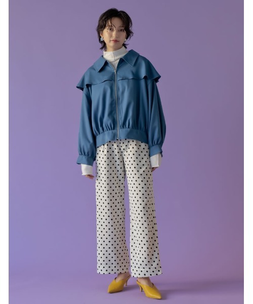Re:EDIT(リエディ)の「ドット柄ストレートパンツ(その他パンツ・レディース・ブラック/ホワイト・LARGE/MEDIUM/SHORT)」の12枚目の写真