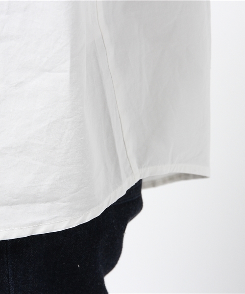 LBC（エルビーシー）の「コットン60ブロードチュニック（シャツ/ブラウス・レディース・ホワイト/オフホワイト/ネイビー・LARGE/MEDIUM）」の9枚目の写真