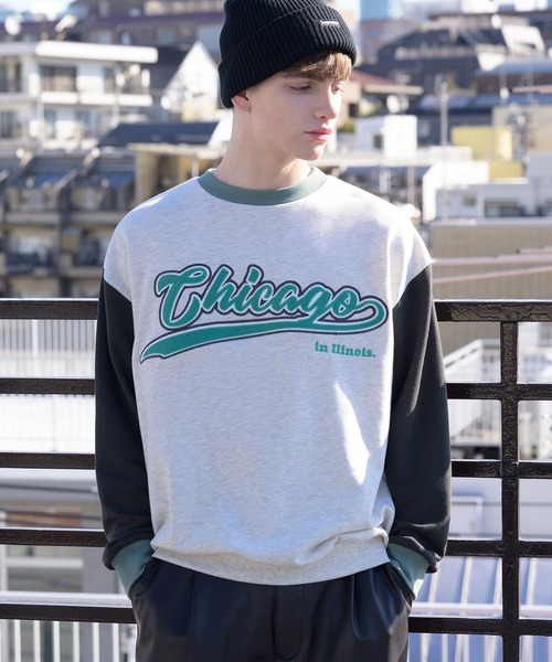 8(eight)(エイト)の「カレッジ刺繍スウェット(スウェット・メンズ・アッシュグレー/ブラック/ブルー/ライトグリーン/その他1/その他2・LARGE/MEDIUM)」の1枚目の写真