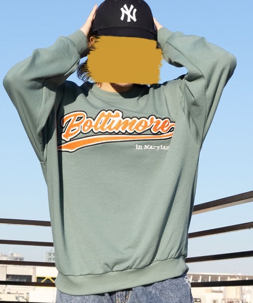 8(eight)(エイト)の「カレッジ刺繍スウェット(スウェット・メンズ・アッシュグレー/ブラック/ブルー/ライトグリーン/その他1/その他2・LARGE/MEDIUM)」の4枚目の写真