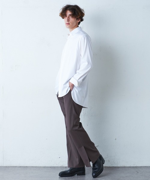 Lui's（ルイス）の「バンブーレーヨンサテンダブルカフスシャツ（シャツ/ブラウス・メンズ・ブラック/ホワイト・SMALL/MEDIUM）」の3枚目の写真
