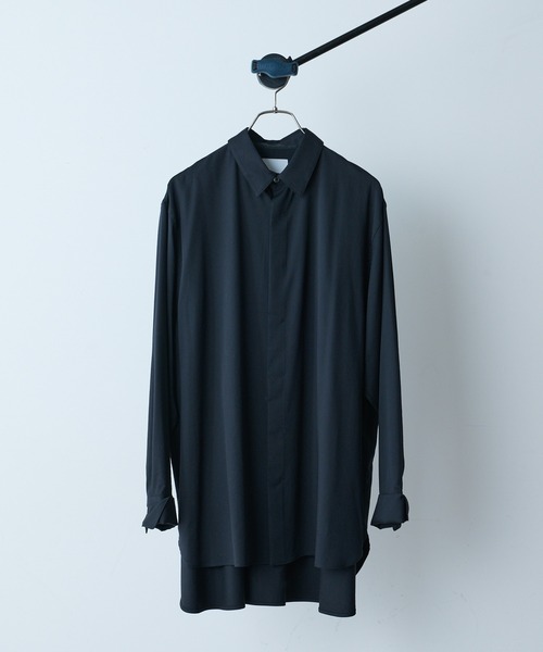 Lui's（ルイス）の「バンブーレーヨンサテンダブルカフスシャツ（シャツ/ブラウス・メンズ・ブラック/ホワイト・SMALL/MEDIUM）」の18枚目の写真