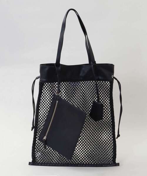 CONVERSE TOKYO（コンバーストウキョウ）の「メッシュトートバッグ（トートバッグ・レディース・ホワイト/ブラック/キャメル・FREE）」の3枚目の写真
