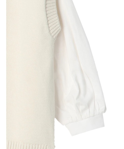 AMERICAN HOLIC(アメリカンホリック)の「SETVネックニットベスト+カットプルオーバー(ニット/セーター・レディース・チャコールグレー/ブラック/アイボリー・M/L)」の12枚目の写真