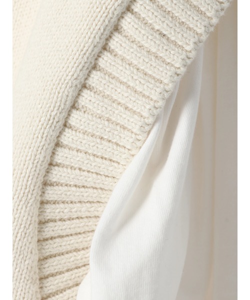 AMERICAN HOLIC(アメリカンホリック)の「SETVネックニットベスト+カットプルオーバー(ニット/セーター・レディース・チャコールグレー/ブラック/アイボリー・M/L)」の11枚目の写真