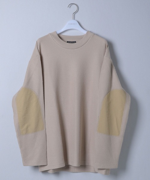NUMERALS（ヌメラルズ）の「[NUMERALS]ニットライクワッフルTシャツ（Tシャツ/カットソー・メンズ・ホワイト/ブラック/ライトベージュ・MEDIUM/LARGE）」の3枚目の写真
