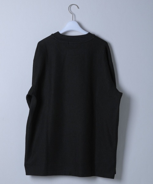 NUMERALS（ヌメラルズ）の「[NUMERALS]ニットライクワッフルTシャツ（Tシャツ/カットソー・メンズ・ホワイト/ブラック/ライトベージュ・MEDIUM/LARGE）」の7枚目の写真