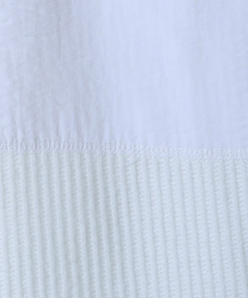 NUMERALS（ヌメラルズ）の「[NUMERALS]ニットライクワッフルTシャツ（Tシャツ/カットソー・メンズ・ホワイト/ブラック/ライトベージュ・MEDIUM/LARGE）」の5枚目の写真