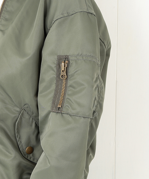 Ray BEAMS(レイビームス)の「【sweet 4月号掲載】RBS / ドロップショルダー MA-1(その他アウター・レディース・オリーブ/ネイビー・0/1)」の4枚目の写真