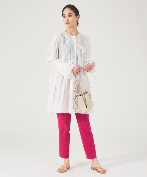 qualite（カリテ）の「アシメギャザーブラウス（シャツ/ブラウス・レディース・ベージュ/オフホワイト・フリー）」の17枚目の写真