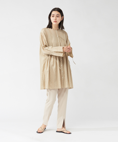 qualite（カリテ）の「アシメギャザーブラウス（シャツ/ブラウス・レディース・ベージュ/オフホワイト・フリー）」の3枚目の写真