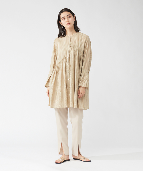 qualite（カリテ）の「アシメギャザーブラウス（シャツ/ブラウス・レディース・ベージュ/オフホワイト・フリー）」の7枚目の写真