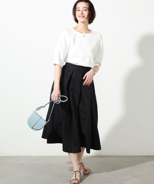 NOLLEY’S Sophi(ノーリーズソフィ)の「ダンボールプルオーバーカットソー(Tシャツ/カットソー・レディース・ホワイト/ブラック/ベージュ・38/36)」の13枚目の写真