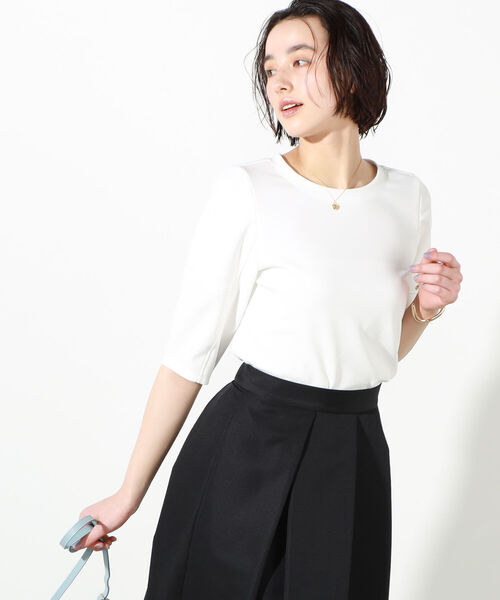 NOLLEY’S Sophi(ノーリーズソフィ)の「ダンボールプルオーバーカットソー(Tシャツ/カットソー・レディース・ホワイト/ブラック/ベージュ・38/36)」の17枚目の写真