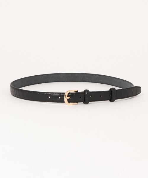 lala Born（ララボーン）の「牛革型押しレザーベルト（ベルト・レディース・ブラック/ブラウン/イエロー・FREE）」の2枚目の写真