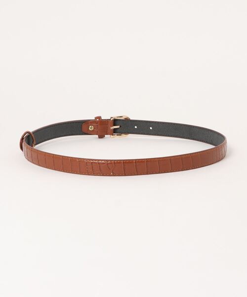 lala Born（ララボーン）の「牛革型押しレザーベルト（ベルト・レディース・ブラック/ブラウン/イエロー・FREE）」の4枚目の写真