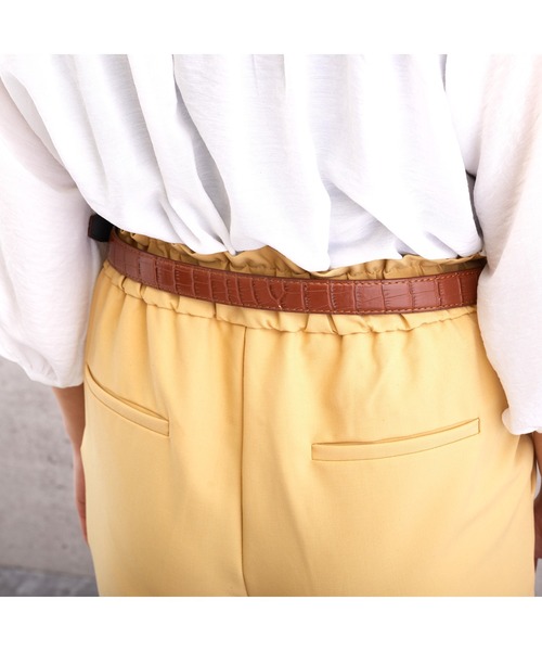 lala Born（ララボーン）の「牛革型押しレザーベルト（ベルト・レディース・ブラック/ブラウン/イエロー・FREE）」の12枚目の写真