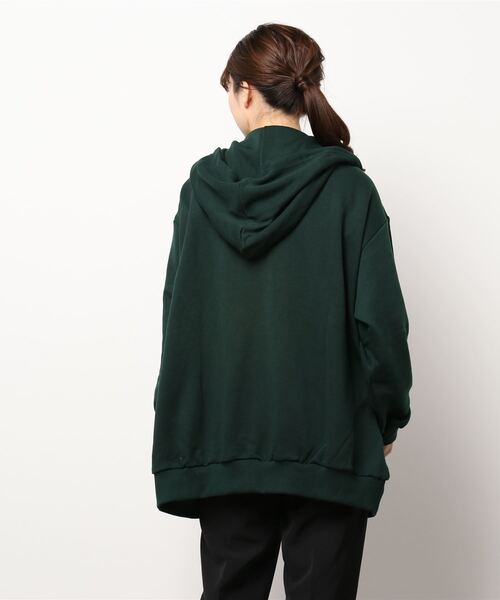 MLB(メジャーリーグベースボール)の「【MLB/メジャーリーグベースボール】セットアップ対応商品 ジップパーカー(パーカー・レディース・ブラック/オートミール/ダークグリーン・ONESIZE)」の8枚目の写真