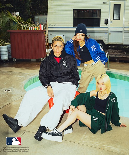 MLB(メジャーリーグベースボール)の「【MLB/メジャーリーグベースボール】セットアップ対応商品 ジップパーカー(パーカー・レディース・ブラック/オートミール/ダークグリーン・ONESIZE)」の11枚目の写真