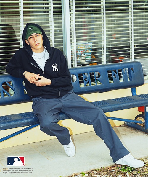 MLB(メジャーリーグベースボール)の「【MLB/メジャーリーグベースボール】セットアップ対応商品 ジップパーカー(パーカー・レディース・ブラック/オートミール/ダークグリーン・ONESIZE)」の9枚目の写真