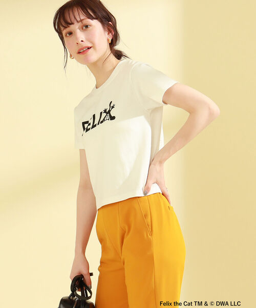 GOOD ROCK SPEED（グッドロックスピード）の「GOOD ROCK SPEED / FELIX ミニ Tシャツ（Tシャツ/カットソー・レディース・ホワイト・ONE SIZE）」の2枚目の写真