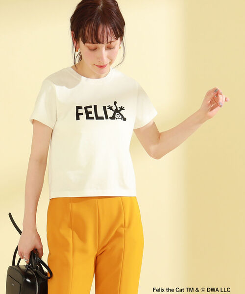 GOOD ROCK SPEED（グッドロックスピード）の「GOOD ROCK SPEED / FELIX ミニ Tシャツ（Tシャツ/カットソー・レディース・ホワイト・ONE SIZE）」の3枚目の写真