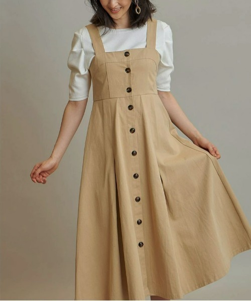 &. NOSTALGIA（アンドドットノスタルジア）の「デニムジャンバースカート（ジャンパースカート・レディース・ベージュ/インディゴブルー・FREE）」の14枚目の写真