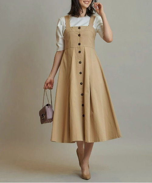 &. NOSTALGIA（アンドドットノスタルジア）の「デニムジャンバースカート（ジャンパースカート・レディース・ベージュ/インディゴブルー・FREE）」の11枚目の写真