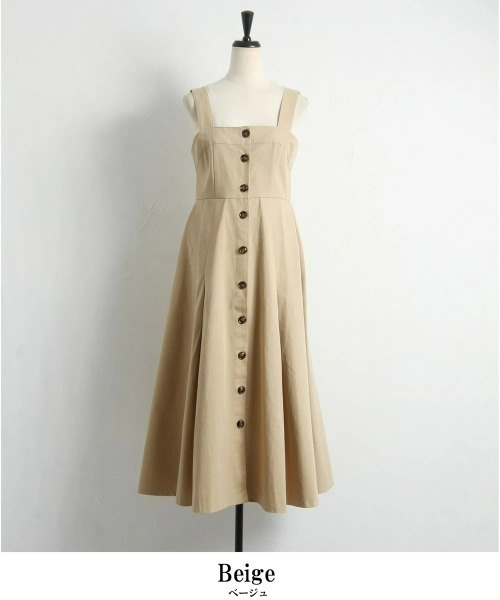 &. NOSTALGIA（アンドドットノスタルジア）の「デニムジャンバースカート（ジャンパースカート・レディース・ベージュ/インディゴブルー・FREE）」の15枚目の写真