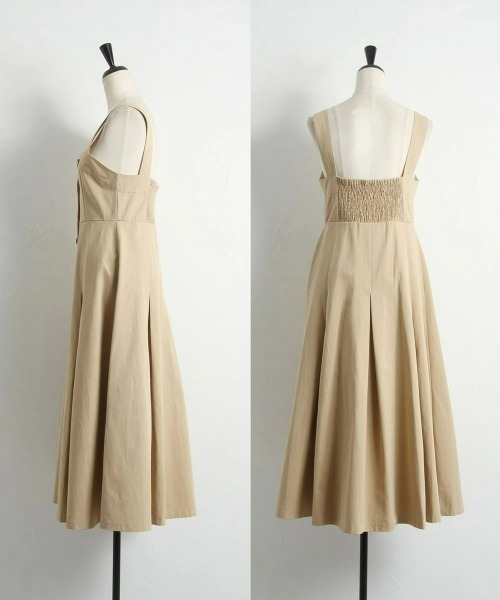 &. NOSTALGIA（アンドドットノスタルジア）の「デニムジャンバースカート（ジャンパースカート・レディース・ベージュ/インディゴブルー・FREE）」の10枚目の写真